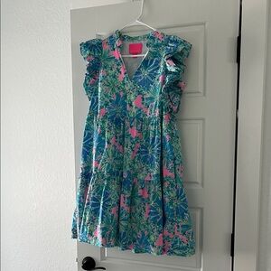Lilly Pulitzer Blue and Pink Floral Dress